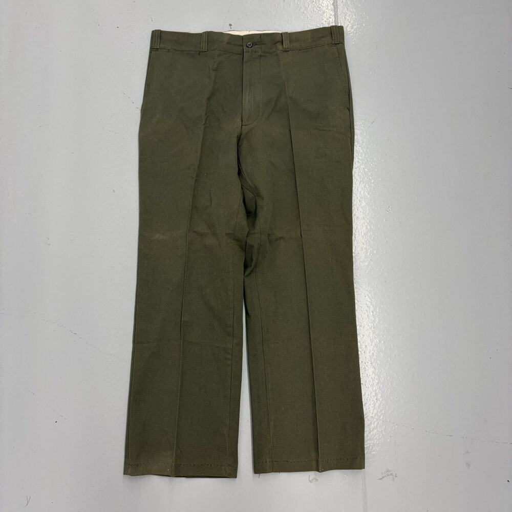Vintage 60s Sears Green Sanforized Workwear Chinos 34x28